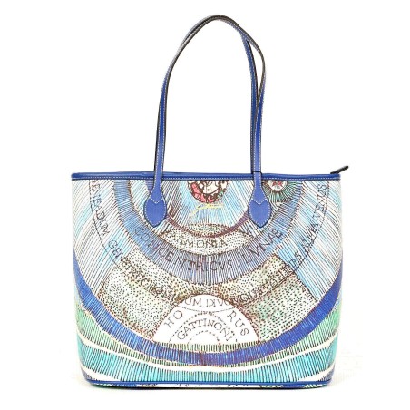 Gattinoni Planetarium M BIGPL6434WPQW39 Shopping Bag Watercolor Blu