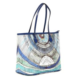 Gattinoni Planetarium M BIGPL6434WPQW39 Shopping Bag Watercolor Blu 2