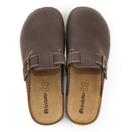 INBLU ED24 Ciabatte Donna Sabot Effetto Cucito Testa di Moro