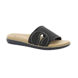 INBLU SF01 Ciabatte Donna Dual Density Fascia Larga Logo Nero