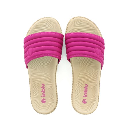 INBLU SF06 Ciabatte Donna Dual Density Fascia Larga Logo Azalea