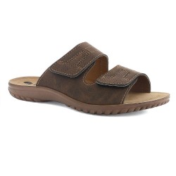 Inblu FN113 Ciabatta Uomo Doppia Fascia Strappo Regolabile Testa di Moro