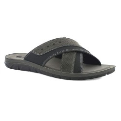 Inblu VT14 Ciabatta Uomo Fasce Incrociate a Strappo Grigio