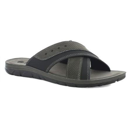 Inblu VT14 Ciabatta Uomo Fasce Incrociate a Strappo Grigio