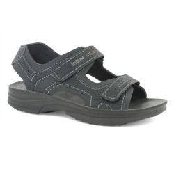 Inblu RY29 Sandalo Trakking Uomo Doppia Fascia a Strappo Nero