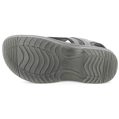 Inblu RY29 Sandalo Trakking Uomo Doppia Fascia a Strappo Nero