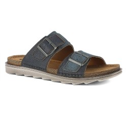 Inblu BU19 Ciabatta Uomo Doppia Fascia Regolabile Blu