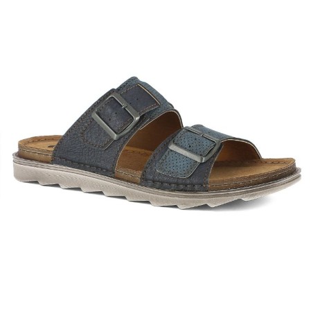 Inblu BU19 Ciabatta Uomo Doppia Fascia Regolabile Blu