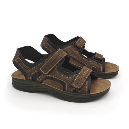 Inblu RY29 Sandalo Trakking Uomo Doppia Fascia a Strappo Testa Di Moro