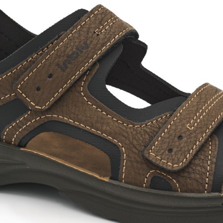 Inblu RY29 Sandalo Trakking Uomo Doppia Fascia a Strappo Testa Di Moro
