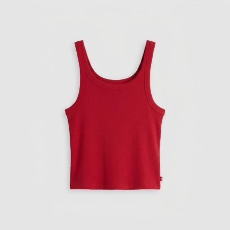 Levi's 005IN-0007 ESSENTIAL Canotta Donna a Coste Rosso