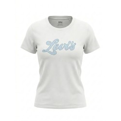 Levi's 17369-3355 THE PERFECT  T-Shirt Donna Con Logo Frontale Bianco
