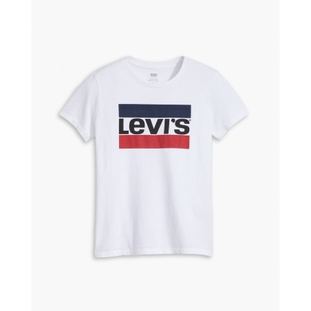 Levi's 17369-0297 THE PERFECT T-Shirt Donna Con Logo Frontale Bianco