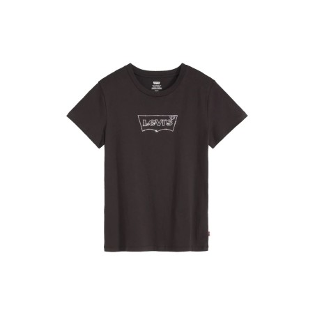 Levi's 17369-3272 THE PERFECT T-Shirt Donna Con Logo Brillantinato Nero