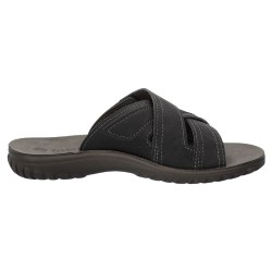 Inblu FN114 Ciabatta Uomo Doppia Fascia Incrocio a Strappo Nero 2