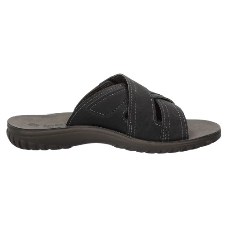 Inblu FN114 Ciabatta Uomo Doppia Fascia Incrocio a Strappo Nero