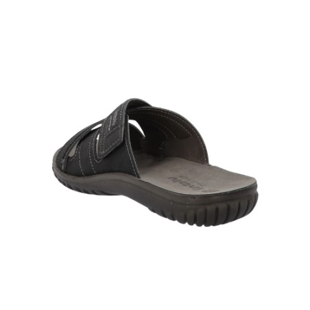 Inblu FN114 Ciabatta Uomo Doppia Fascia Incrocio a Strappo Nero