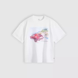 LEVI'S 004H0-0020 GR BOXY TEE T-Shirt Uomo Con Stampa Bianco