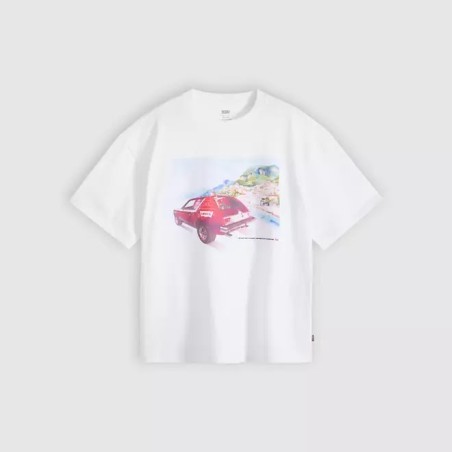LEVI'S 004H0-0020 GR BOXY TEE T-Shirt Uomo Con Stampa Bianco