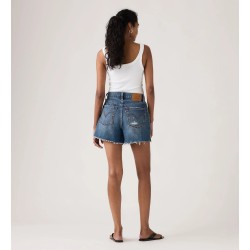 Levi's RIBCAGE 005DS-0000 Short Donna Vita Alta Blu 2
