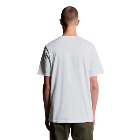 LYLE&SCOTT Est 1874 T-Shirt Maglietta Uomo Mezza Manica con Logo White