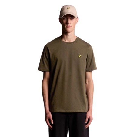 LYLE&SCOTT Est 1874 T-Shirt Maglietta Uomo Mezza Manica con Logo Verde Olive