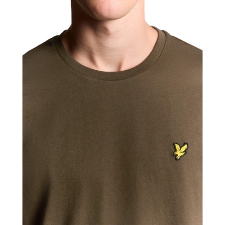 LYLE&SCOTT Est 1874 T-Shirt Maglietta Uomo Mezza Manica con Logo Verde Olive