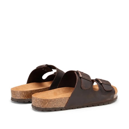 Docksteps VEGA 7443 Ciabatta Uomo  Doppia Fascia Regolabile Marrone