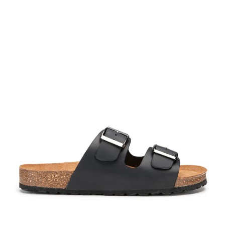 Docksteps VEGA 7443 Ciabatta Uomo  Doppia Fascia Regolabile Nero