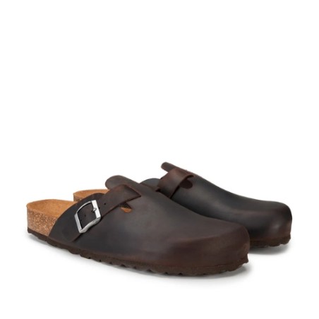 Docksteps VEGA 7444 Ciabatta Sabot Uomo Fascia Regolabile Nabuck Coffee
