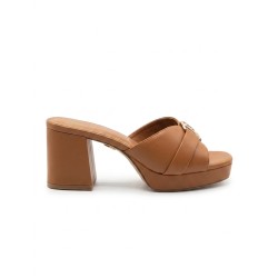 Laura Biagiotti 9748 Scarpe Donna Sandalo con Tacco Alto Cognac