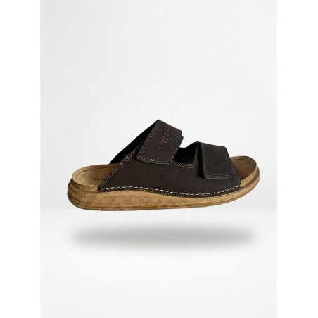 Riposella  ILARIO MC01BX Ciabatte Uomo con Doppia Fascia Regolabile Marrone