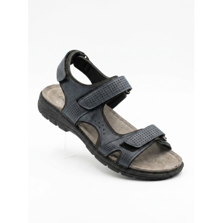 Riposella Ilario MC01BX Sandali Uomo Doppia Fascia Regolabile Extra Comfort Navy Blue