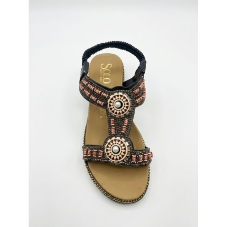 Solo Soprani MIARI 619 Ciabatta Sandalo Donna Black