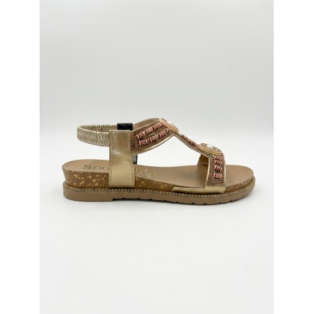 Solo Soprani MIARI 619 Ciabatta Sandalo Donna Gold