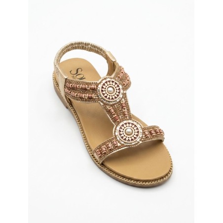 Solo Soprani MIARI 619 Ciabatta Sandalo Donna Gold