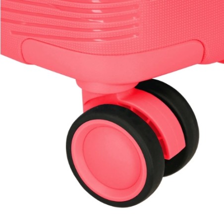 Roll Road ORBIT 5499423 Set 3 Trolley Grande Medio Cabina 4 Ruote Rigido Coral