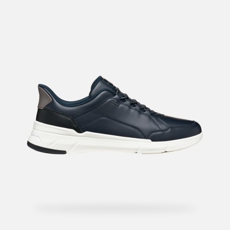 Geox U659KA 000BC C4021 U VITTOUR PLUS Sneakers Uomo Slip-in Con Lacci Elastici Dk.Navy