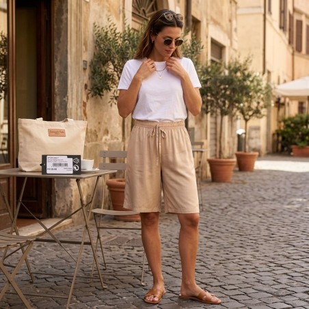 EMANUELA COSTA PROCIDA Pantaloncino Donna Beige
