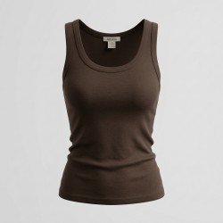 KITANA KIT2400 Canotta Donna Giromanica Marrone