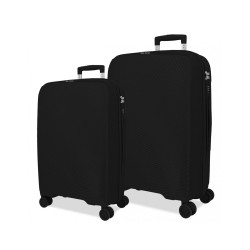 Roll Road ORBIT 5499722 Set 2 Trolley Grande Medio 4 Ruote Rigido Black