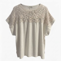MARTINA KRAY 8800 Casacca Donna Con Ricamo Beige 