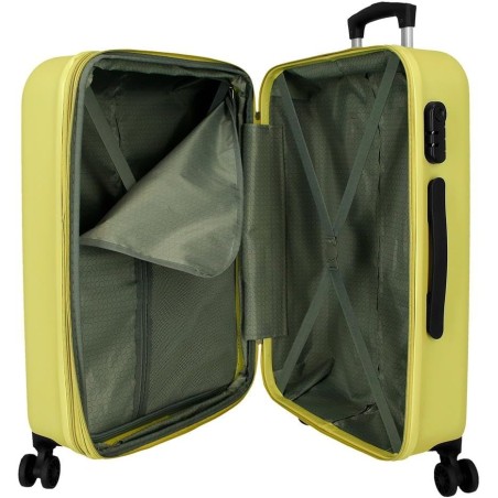 Roll Road CAMBOYA 506932F Trolley Grande Estendibile 75X52X30 cm 4 Ruote Rigido Yellow