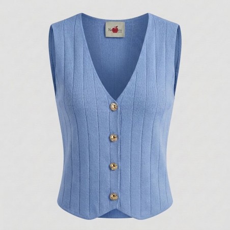 MARTINA KRAY 8085 Completo Donna Gilet+Pantalone Azzurro