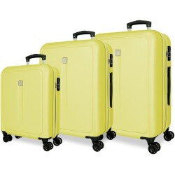 Roll Road CAMBOYA 506942F Set Trolley 55-65-75 cm 4 Ruote Yellow