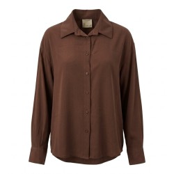 LINDA'S LINC432 Camicia Donna Manica Lunga Testa Di Moro