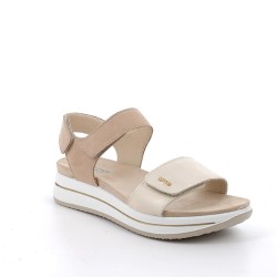 IGI&CO 1174833 Sandalo Donna Platform con Fascia Regolabile a Strappo Beige Platino 2