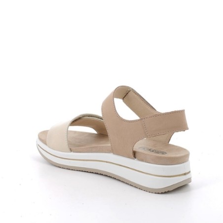 IGI&CO 1174833 Sandalo Donna Platform con Fascia Regolabile a Strappo Beige Platino