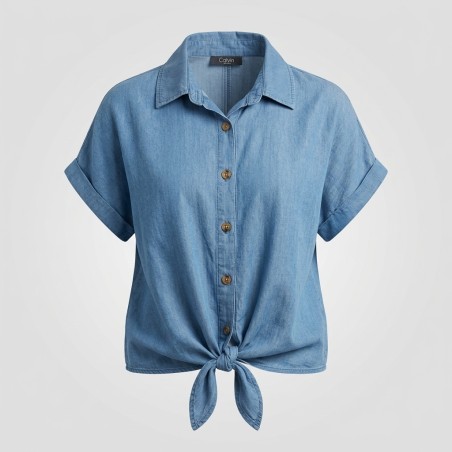 CHIKA GIRL 231876 Camicia Donna Mezza Manica Jeans