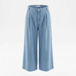 MARTINA KRAY 4811 Pantalone Donna Cropped Blu Chiaro